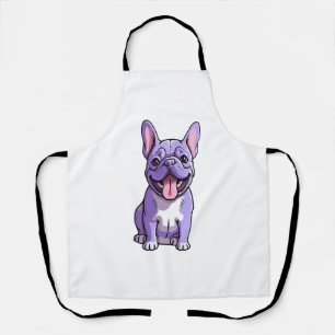 Lila Franse Bulldog 2 Schort