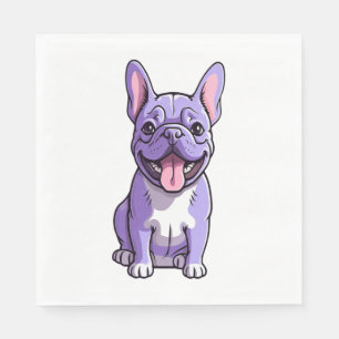 Lila Franse Bulldog 2 Servet