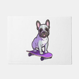 Lila Franse Bulldog 3 Deurmat
