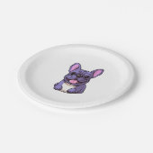 Lila Franse Bulldog 7 Papieren Bordje (Gekanteld)