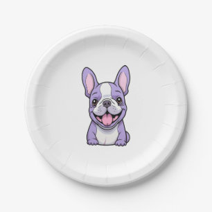 Lila Franse Bulldog 8 Papieren Bordje