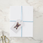 Lila Franse Bulldog 9 Cadeaulabel (Met Touw)