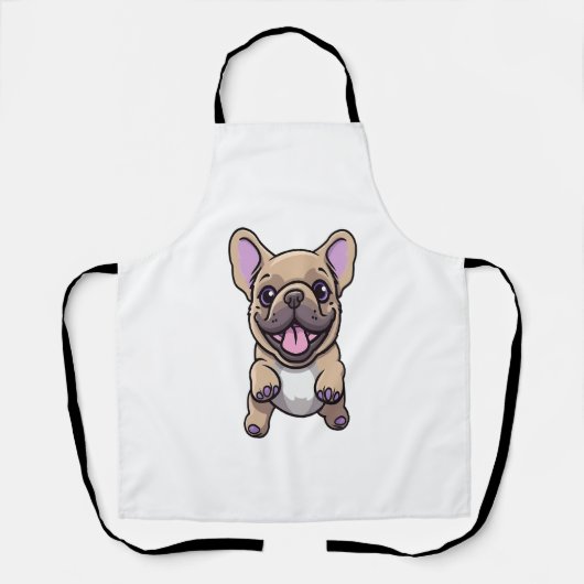 Lila Franse Bulldog 9 Schort (Voorkant)