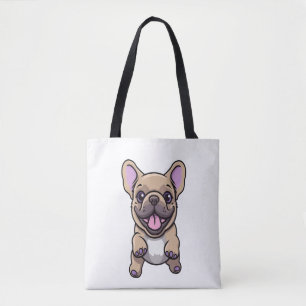 Lila Franse Bulldog 9 Tote Bag