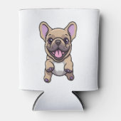 Lila Franse Bulldog Blikjeskoeler (Voorkant)