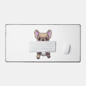 Lila Franse Bulldog Bureaumat (Keyboard & Muis)