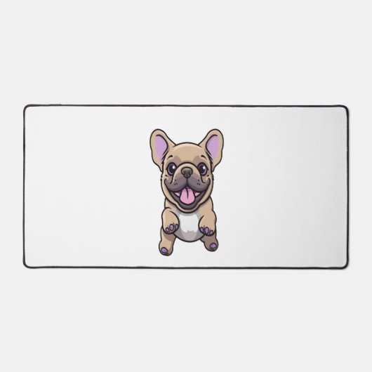 Lila Franse Bulldog Bureaumat (Voorkant)