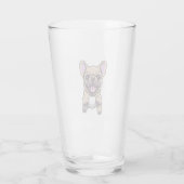 Lila Franse Bulldog Glas (Achterkant)