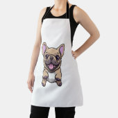 Lila Franse Bulldog Schort (Insitu)