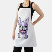 Lila Franse Bulldog Schort (Insitu)
