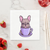 Lila Franse Bulldog Servet (Insitu)