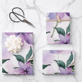 Lila Frost Waterverf Palet Inpakpapier Vel