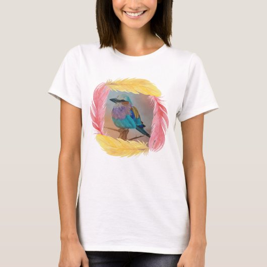 Lila gebrande roller t-shirt (Voorkant)