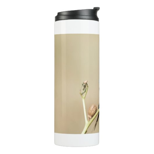 Lila gebrande roller thermosbeker (Gedraaid links)