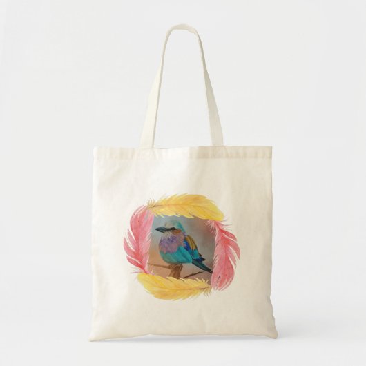 Lila gebrande roller tote bag (Voorkant)
