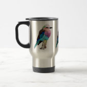 Lila gebrande rolvogel reisbeker (Links)