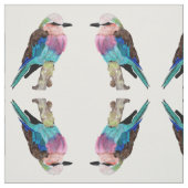 Lila gebrande rolvogel stof (Swatch)