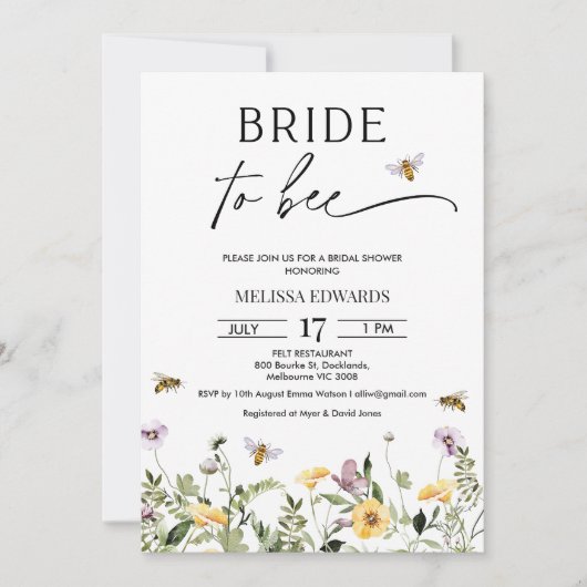 Lila Gele Bloemen Bedoeld Voor Het Vrijgezellenfee Kaart (Voorkant)