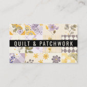 Lila Gele Quilt Patchwork Handgemaakte Kleding Visitekaartje (Voorkant)