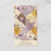 Lila Gele Quilt Patchwork Handgemaakte Kleding  Visitekaartje (Voorkant)