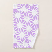 Lila geometrisch patroon bad handdoek (Handdoek)