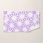 Lila geometrisch patroon bad handdoek (Handdoek)