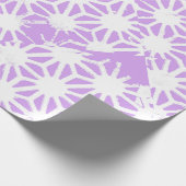 Lila geometrisch patroon cadeaupapier (Hoek)
