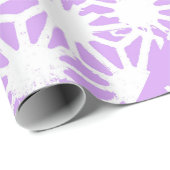 Lila geometrisch patroon cadeaupapier (Rol Hoek)
