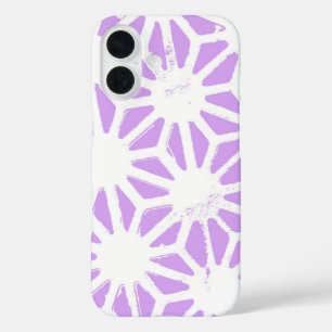 Lila geometrisch patroon iPhone 16 hoesje