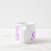 Lila geometrisch patroon espresso kop (Achterkant)