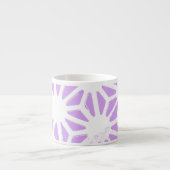 Lila geometrisch patroon espresso kop (Voorkant)