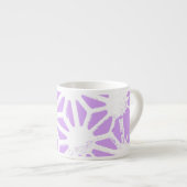 Lila geometrisch patroon espresso kop (Voorkant rechts)