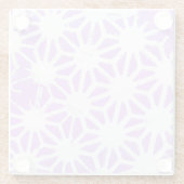 Lila geometrisch patroon glazen onderzetter (Achterkant)