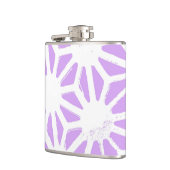 Lila geometrisch patroon heupfles (Links)