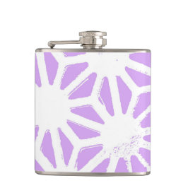 Lila geometrisch patroon heupfles