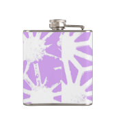 Lila geometrisch patroon heupfles (Achterkant)