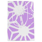 Lila geometrisch patroon medium cadeauzakje (Voorkant)