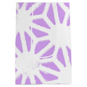Lila geometrisch patroon medium cadeauzakje (Achterkant)