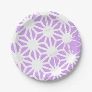 Lila geometrisch patroon papieren bordje