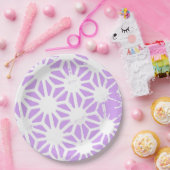 Lila geometrisch patroon papieren bordje (Feest)