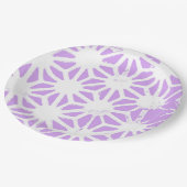 Lila geometrisch patroon papieren bordje (Gekanteld)