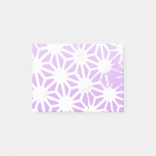 Lila geometrisch patroon post-it® notes (Voorkant)