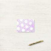 Lila geometrisch patroon post-it® notes (Op bureau)
