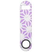 Lila geometrisch patroon speed flessenopener (Voorkant)