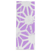 Lila geometrisch patroon wijn cadeautas (Voorkant)