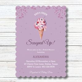 Lila geschept, glitter ijs Vrijgezellenfeest Kaart