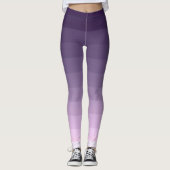 Lila, gestreept leggings (Voorkant)