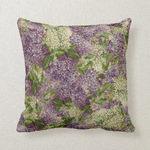  Lila gestreept modern  Floral Patroon Kussen