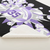 lila gierig volleyballen en sterren sherpa deken (3/4)