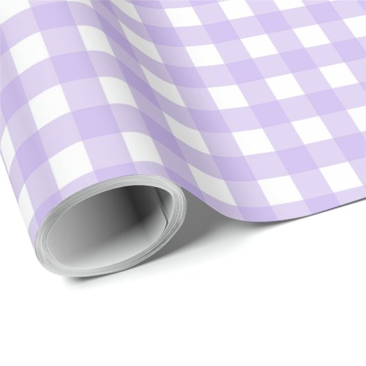 Lila Gingham Cadeaupapier (Rol Hoek)